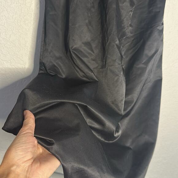 Vintage Fossil Black Dress Nylon Cotton Short Sleeve Crew Neck Demure Y2K Twee - Picture 3 of 7